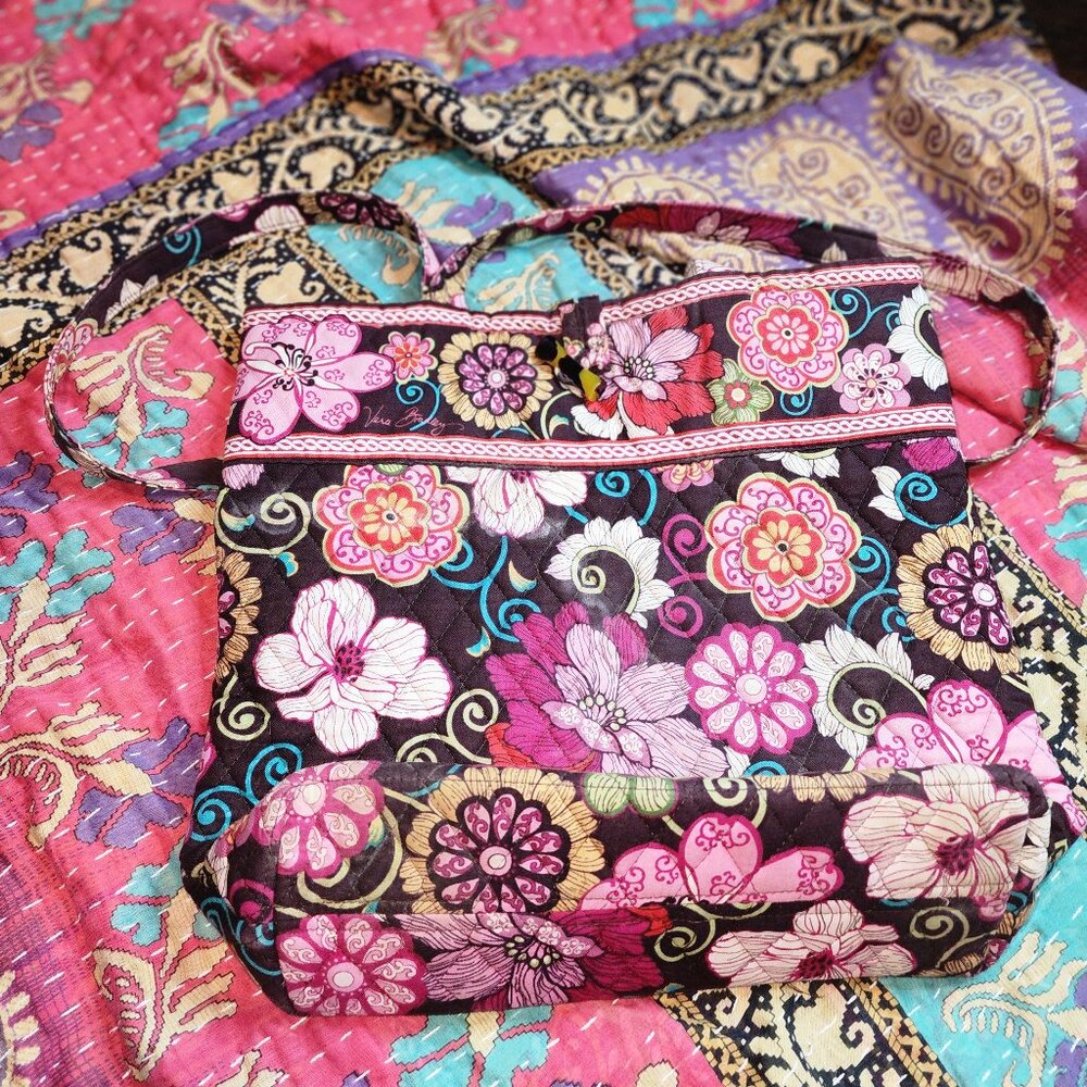 Vera Bradley Pink & Brown Flowers Tote – Mod Floral Pink